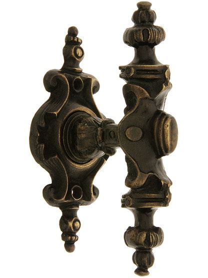 Pembridge Cabinet Knob With Pembridge Back Plate in Dark Brass.